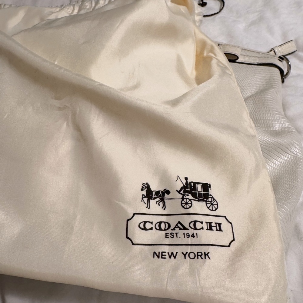 Coach Exotic white satchel crossbody bag #19635 - Picture 15 of 15